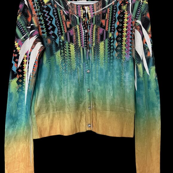 Women size medium crop Vintage Boho cardigan in very good condition - Picture 10 of 10